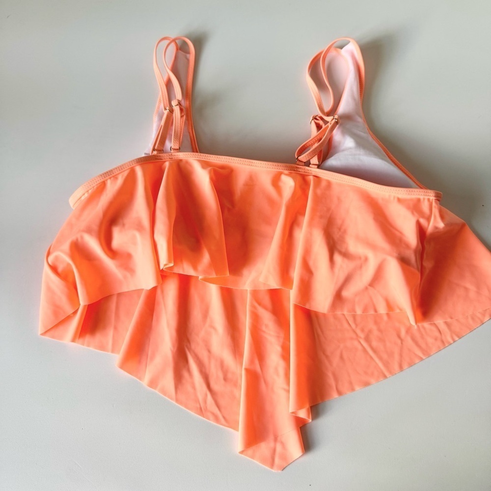 Tankini Top Flounce Ruffle Bikini Top - Picture 7 of 8